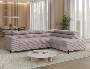 Colțar Colesio extensibil, 274x200x93 cm, orientare dreapta – Modullo 03 – cadru suplimentar de prezentare