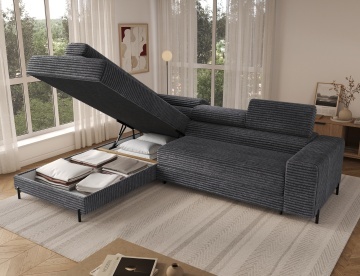 Colțar Colesio extensibil, 274x200x93 cm, orientare stânga – Modullo 04 – fotografie de produs din catalog