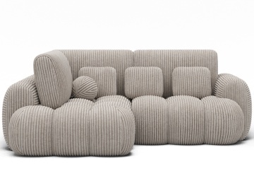 Colțar Cozion extensibil, 267x165x105 cm, orientare stânga – Modullo 01
