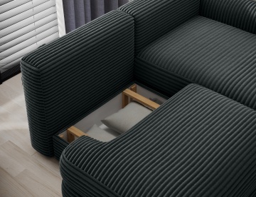 Colțar Ripeli extensibil, 217x175x96 cm, orientare dreapta – Modullo 35 – fotografie de produs pe fundal neutru