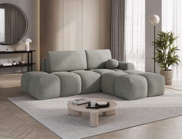 colțar extensibil ELTAP Vittario gri Xillar 20 fotografiat lateral în living luminos