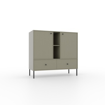 Comodă cu doua usi si doua sertare, 100x41x95cm, Tili System, ADRK Furniture