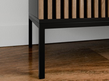 Comodă Meorati 150 Chest of drawer negru, 40x150x80 cm – Negru – prezentare secundară de catalog