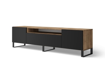 Comodă TV Femur Standing – 200x41x53 cm – Stejar Artisan / Negru – imagine suplimentară a produsului