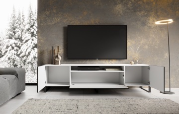 Comodă TV NOEMI Stand – 200x41x53 cm – Negru / Alb – imagine de produs din seria de prezentare