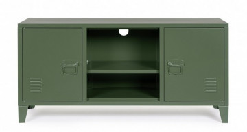 Comoda TV verde din metal, 120,5x40x58,5 cm, Cambridge Bizzotto - Img 2
