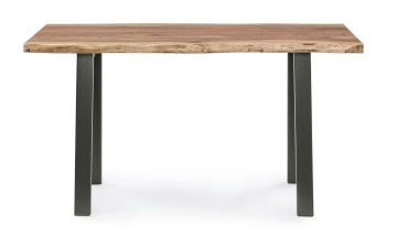 Consolă ARON 130x45x76 cm din lemn masiv de acacia și metal | Bizzotto
