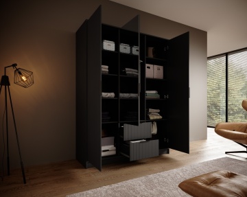 Dulap cu trei usi si oglinda, Norel, ADRK Furniture - Img 10