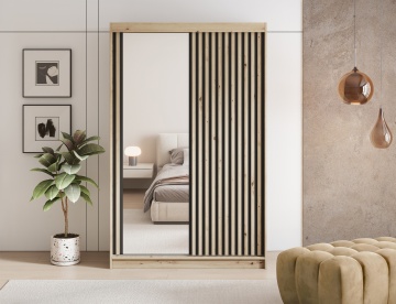 Dulap cu uși glisante Emerio II, 120x60x204 cm – Stejar Artisan – imagine comercială suplimentară