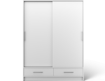 Dulap cu uși glisante Estantte II, 150x60x200 cm – Alb - Img 4