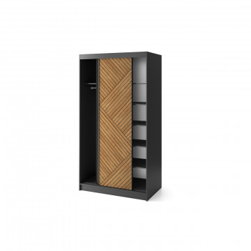 Dulap cu uși glisante Marrphy II, 120x60x220 cm – Lemn – prezentare comercială suplimentară