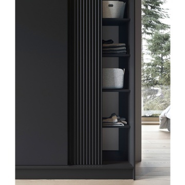 Dulap cu uși glisante Prescco III, 180x60x220 cm – Negru – fotografie suplimentară de catalog, ID imagine 101989639