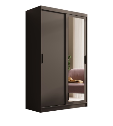 Dulap cu usi glisante si oglinda, 120x60x205 cm, Hailey 120, ADRK Furniture