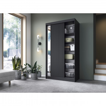 Dulap cu uși glisante si oglinda, 220x120x60 cm, Prescco II, Eltap - Img 4