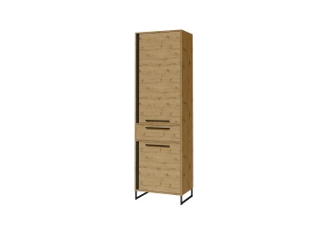Dulap High ARIA – 60x40x200 cm – Stejar Artisan / Negru – fotografie de produs pe fundal neutru