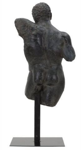 Figurina decorativa neagra din polirasina, 26x22x57,5 cm, Museum Man Mauro Ferretti - Img 5