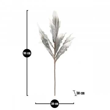 Floare artificiala din plastic si metal, ø 30 cm, Grigio Mauro Ferreti - Img 5