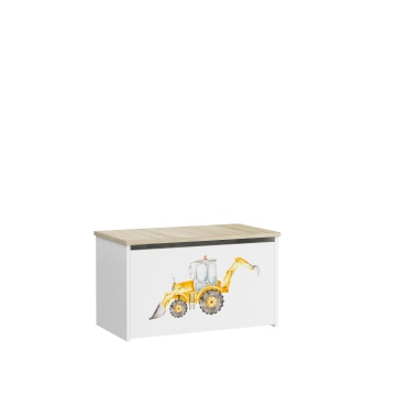 Ladă pentru jucării DARIA – 73x40x42 cm – Alb / Sonoma / DIGGER - Img 2