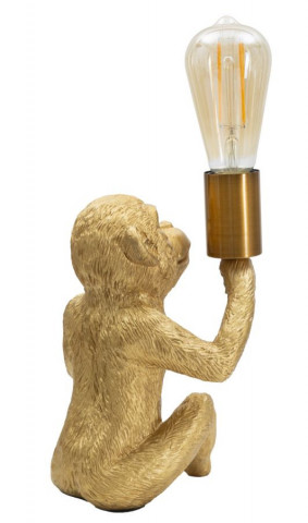 Lampa aurie din polirasina, Soclu E27 Max 40W, 17x14,5x25 cm, Monkey Mauro Ferretti - Img 5