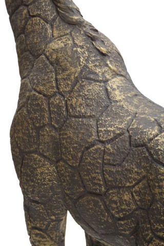 Lampa auriu antichizat din polirasina, Soclu E27 Max 40W, 28x16x60 cm, Giraffe Mauro Ferretti - Img 5
