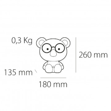 Lampa de veghe pentru copii Cute Pet Koala 1, 1x E14 / 7W / 12V, albastru, Kelektron - Img 5