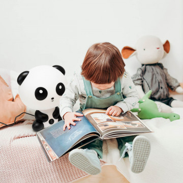 Lampa de veghe pentru copii Cute Pet Panda 1, 1x E14 / 7W / 12V, alb / negru, Kelektron - Img 3