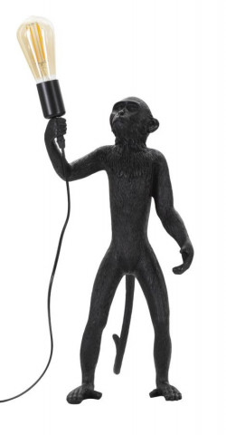 Lampa neagra din polirasina, soclu E27, max 40W, 26 x 34 x 55 cm, Monkey Mauro Ferreti - Img 1