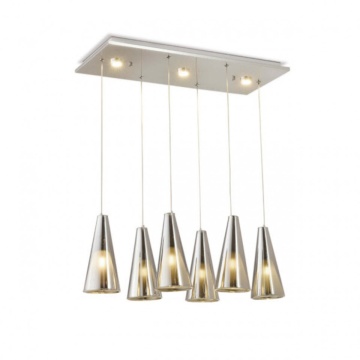Lampa suspendata Cone 6, 6 x G9, Max 40W, crom, Kelektron – imagine de produs pentru prezentare
