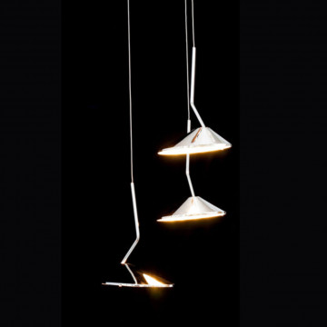 Lampa suspendata LED Studio 5, Max 30W, crom, lumina neutra, Kelektron - Img 5