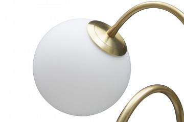 Lampadar auriu din metal, Soclu E14 Max 40W, ∅ 53 cm, Glamy Mauro Ferretti - Img 6