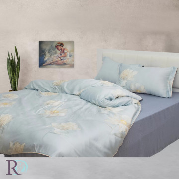 Lenjerie de pat, 100% tencel, albastru deschis, Roxyma Dream Victoria - Img 2