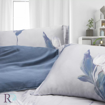 Lenjerie de pat, 100% tencel, albastru, Roxyma Dream Sion - Img 4