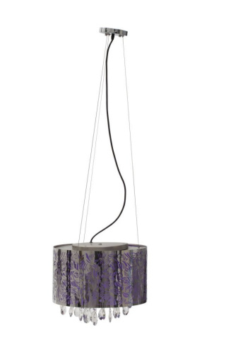 Lustra violeta din metal, ø 40 cm, Cristalli B Mauro Ferreti - Img 1