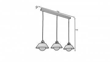 Lustre suspendate Almitara – Alb – prezentare secundară de catalog