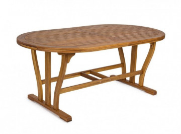 Masa din lemn, ovala, 180/240x100 cm, Noemi, Yes - Img 4