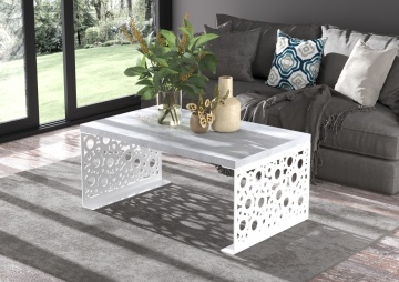 Culoare: Alb / Beton – imagine 306869