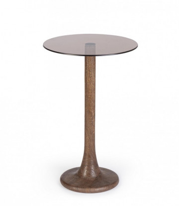 Masuta de cafea maro din lemn de Mango, ∅ 35 cm, Aberdeen Bizzotto