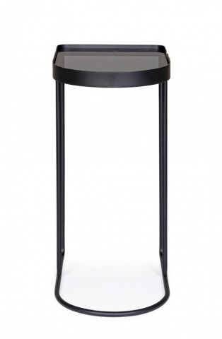 Masuta de cafea neagra din sticla temperata si metal, 47x31x63 cm, Zeina Bizzotto - Img 4