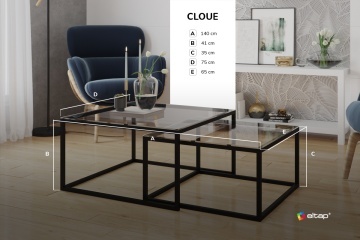 Măsuță de cafea Table Cloue – Glass - Img 5