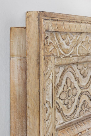 Oglinda dreptunghiulara finisaj natural din lemn de Mango, 120x80 cm, Nawal Bizzotto - Img 2