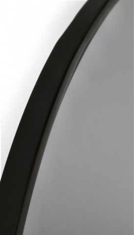 Oglinda rotunda cu rama neagra din metal si sticla fumurie, 60 cm, Planet Bizzotto - Img 2