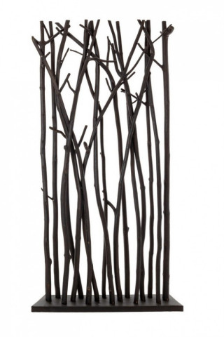 Paravan despartitor negru din lemn de Mungur, 100x18,5x180 cm, Ali Bizzotto - Img 3