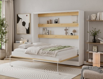 Pat rabatabil Devesto Horizontal Wall 160 Artisan Eiche, 200x160 cm – Artisan Eiche - Img 3