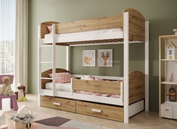 Pat supraetajat, fara saltele si bara de siguranta suplimentara, Jori, ADRK Furniture