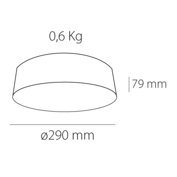 Plafoniera LED 36W, ø290 mm, Alb, Athenas, Kelektron – imagine suplimentară a produsului