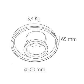 Plafoniera LED Lara, 70W, 3150 lm, Alb, Kelektron - Img 3