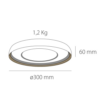 Plafoniera LED Turpial, 30W, 1350 lm, Alb + Cupru, Kelektron - Img 5