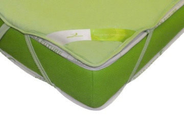 Protectie saltea impermeabila Nature Bamboo Kids 60x120 cm, Verde - Img 1