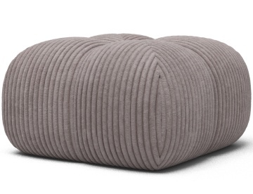 Puf Tapitat Covio 85x85x52 cm, Gri deschis Velvet – Modullo 03 - Img 2