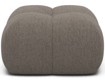 Puf Tapitat Covio 85x85x52 cm, maro Bouclé – Royal 20 - Img 4